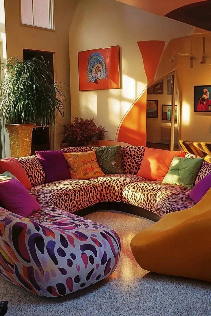 Patterns and bold colours for a brighter room