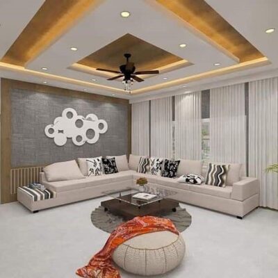  False ceiling to conceal electrical cables