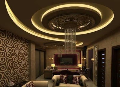 Spiral POP ceiling design effect