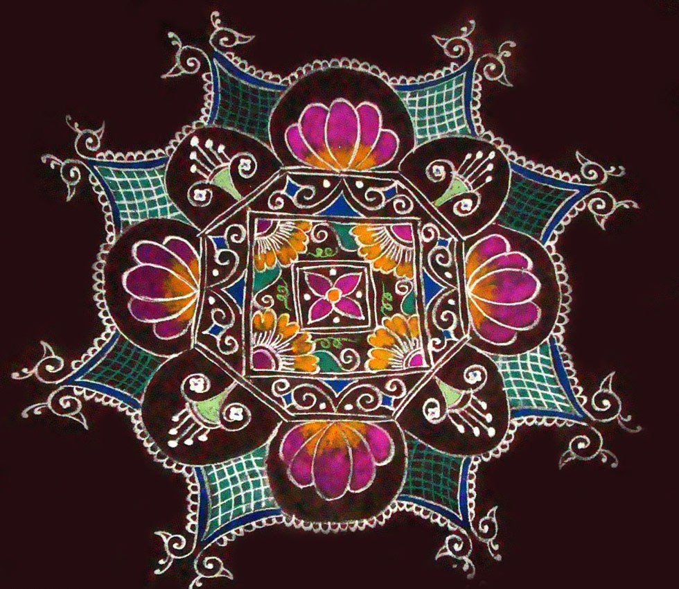 Pulli Kolam Rangoli Design