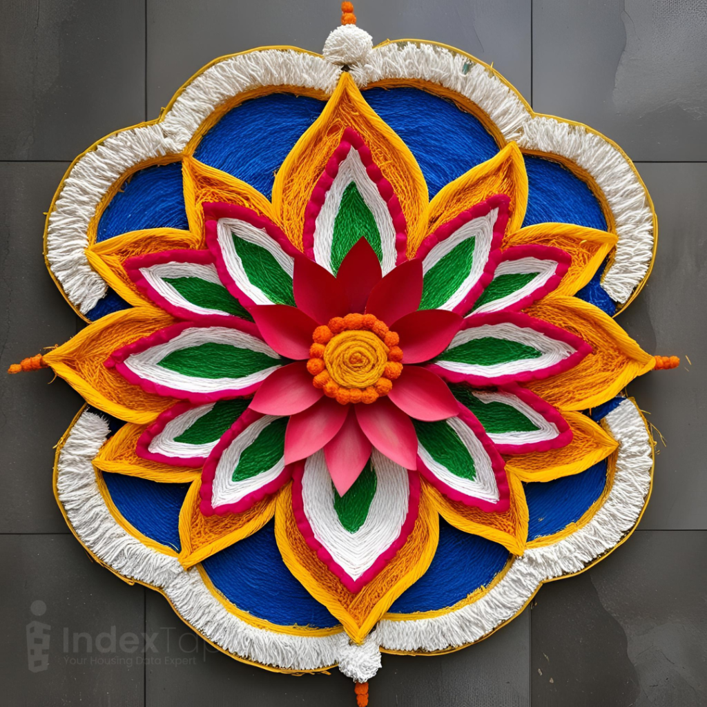 Lotus Rangoli Design