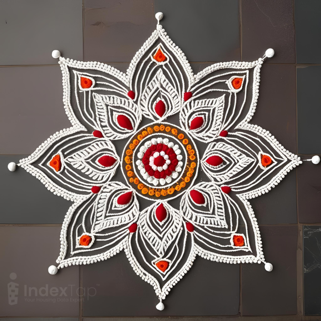 White Rangoli Design