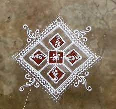 chalk purna rangoli design